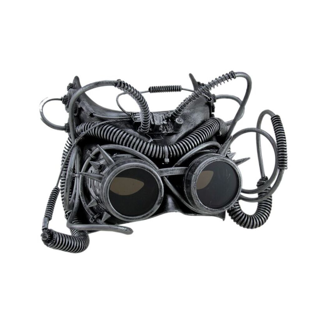 Spiked Metallic Steampunk Bat Ears Half Face Adult Mask